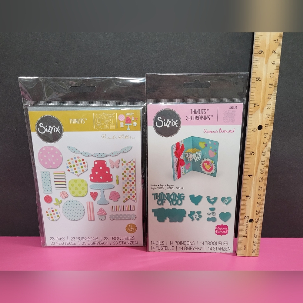 Sizzix Thinlits Die Sets.  Set Of 2. Thinking Of You Pop-Ins And Lanterns (0555)